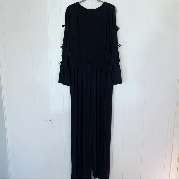NWT BB Dakota Black Tie Sleeve Jumpsuit L - Picture 3 of 10